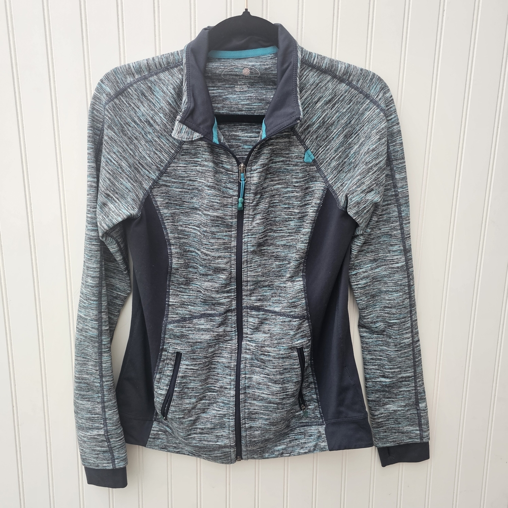 Women's Heathered Zip-Up Sweater